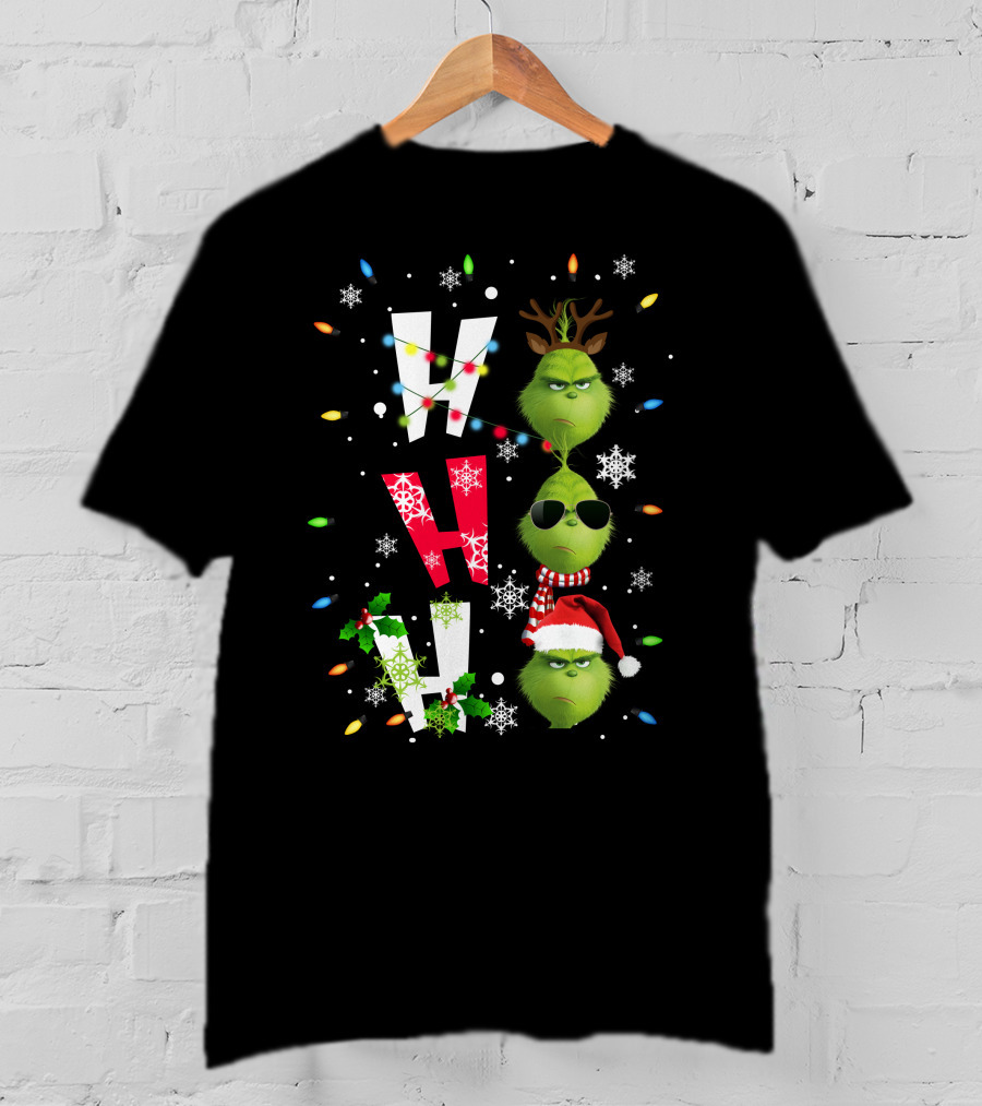 Grinch WHOVILLE Christmas Lights And Snowflakes ZN858 T-Shirt