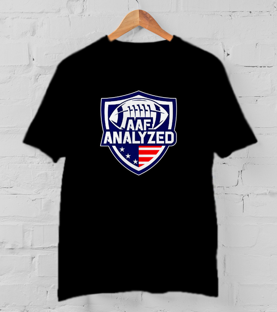 Aaf Analyzed American Football Shield Stars Stripes T-Shirt