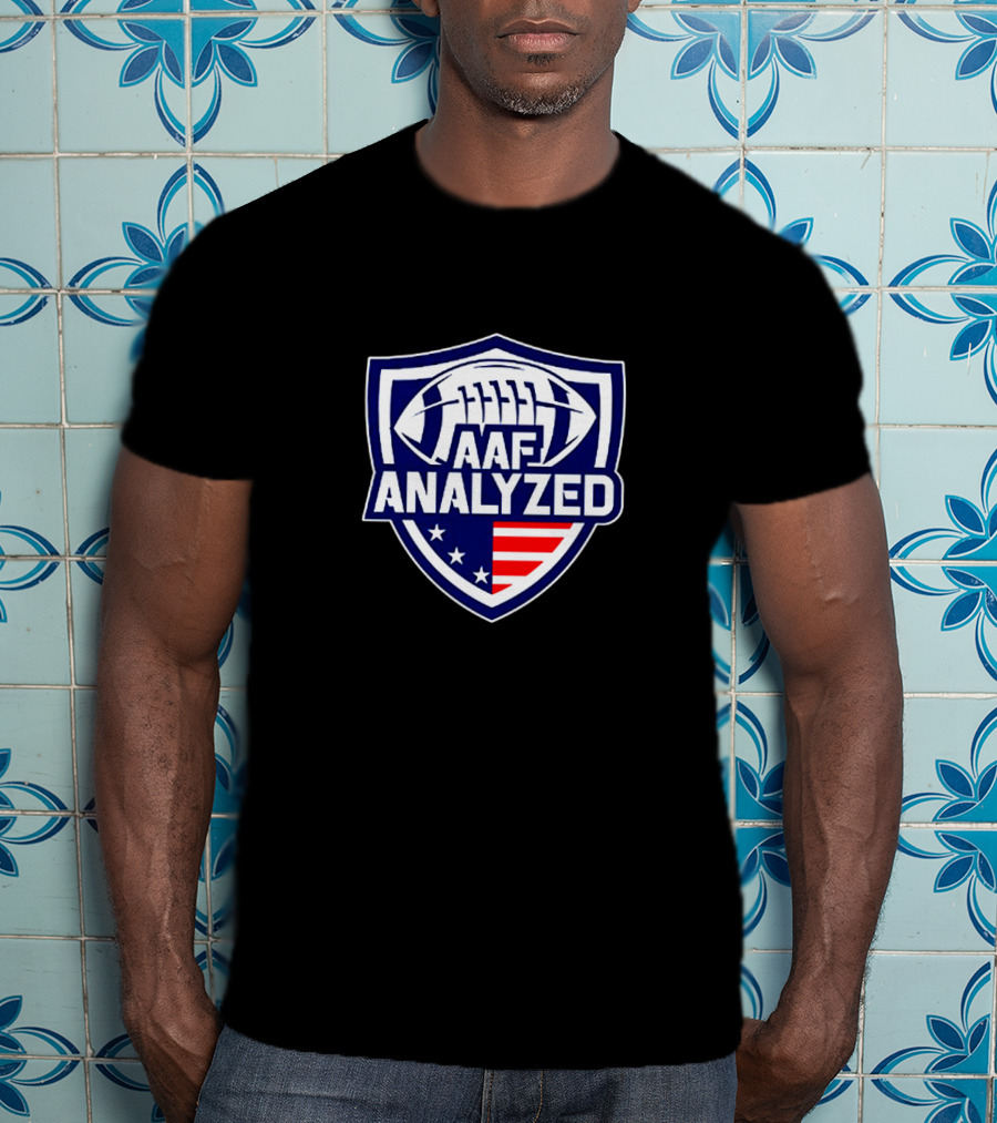 Aaf Analyzed American Football Shield Stars Stripes T-Shirt
