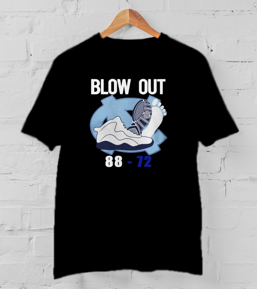 Blow Out 88-72 Shoe Foot Graphic Tar Heels T-Shirt