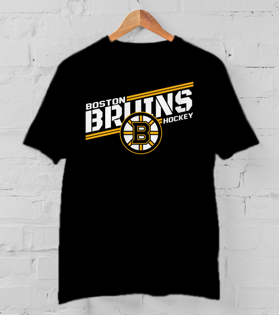 Boston Bruins Hockey Bold Text With Iconic T-Shirt