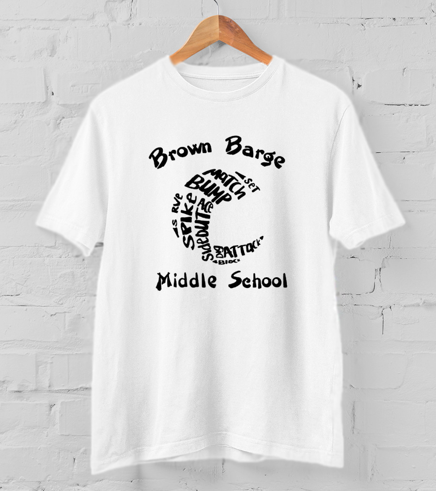 Brown Barge Middle School Panthers Volleyball Team Spirit T-Shirt