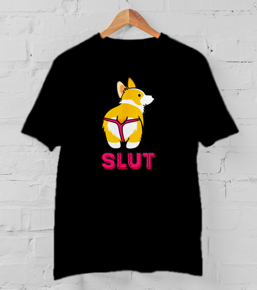 Slut Cheddar Corgi Brooklyn T-Shirt