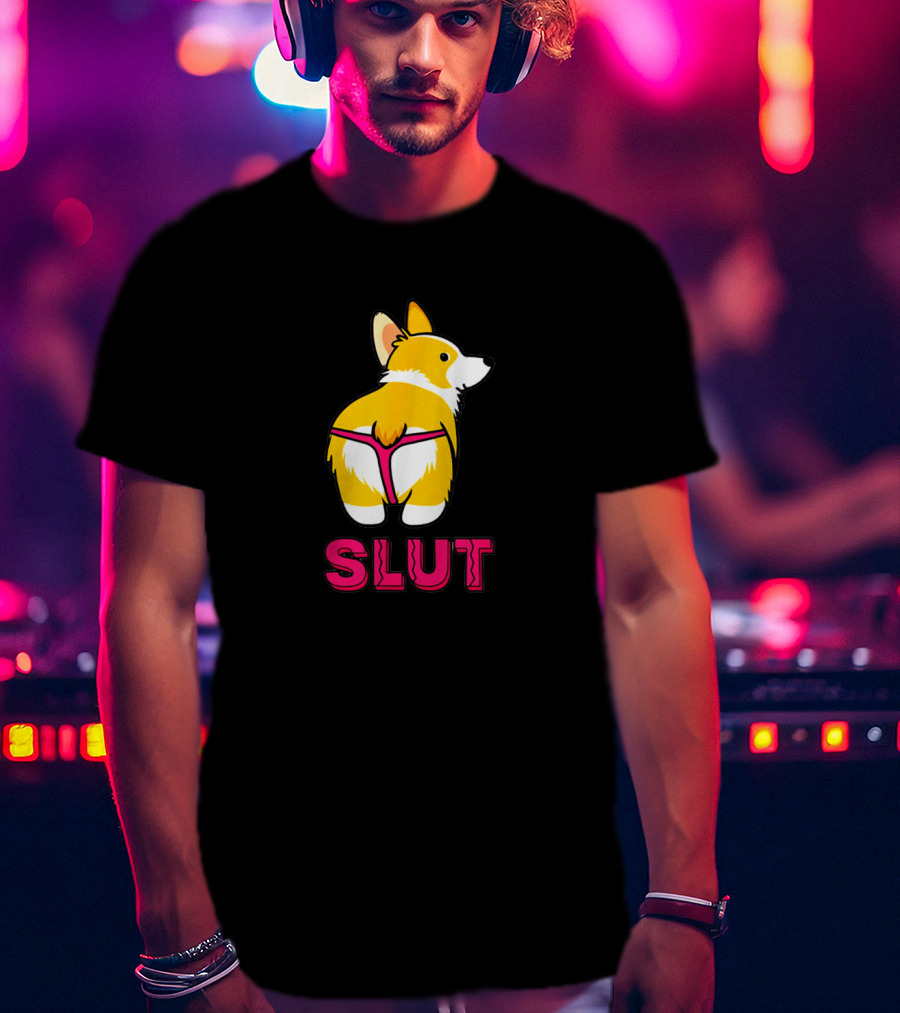 Slut Cheddar Corgi Brooklyn T-Shirt