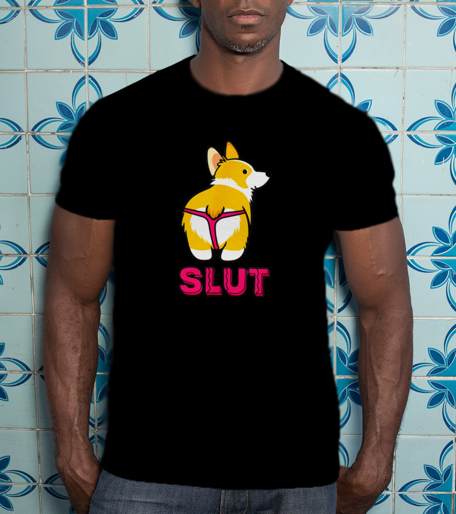 Slut Cheddar Corgi Brooklyn T-Shirt