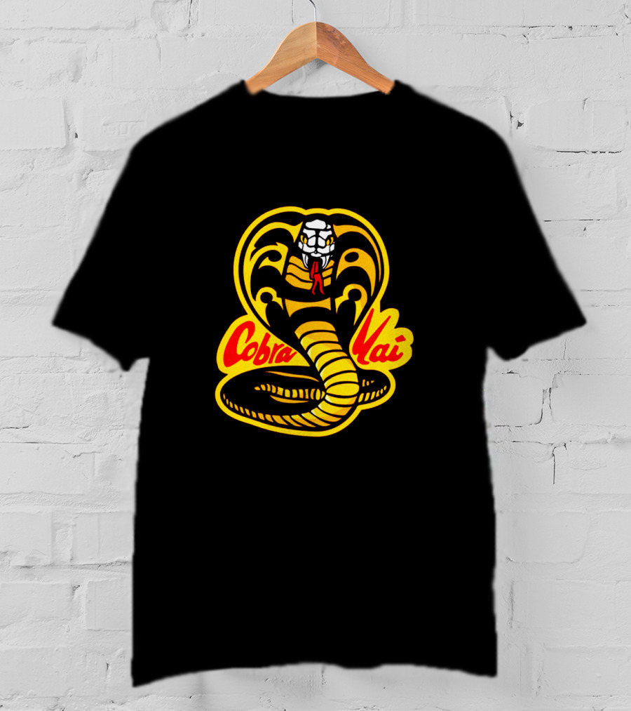 Cobra Kai No Mercy Karate Yellow Cobra Emblem T-Shirt