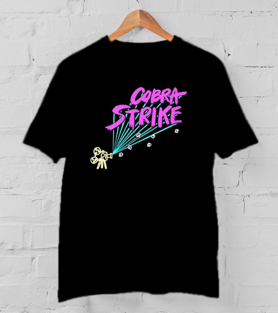 Cobra Strike Neon Retro Film Camera T-Shirt