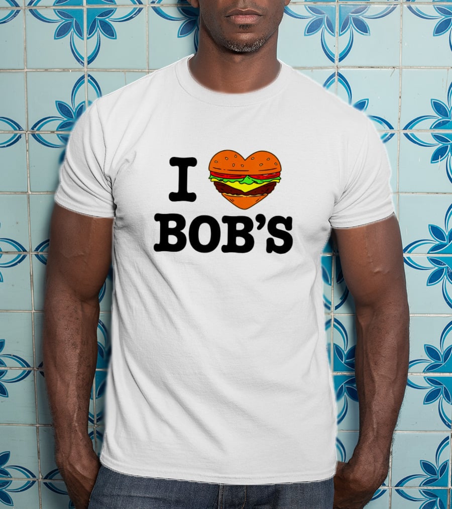 I Love Bob's Burgers Heart-Shaped Burger T-Shirt