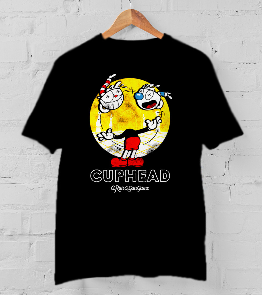 Cuphead A Run And Gun Game Juggling Heads Retro Style T-Shirt