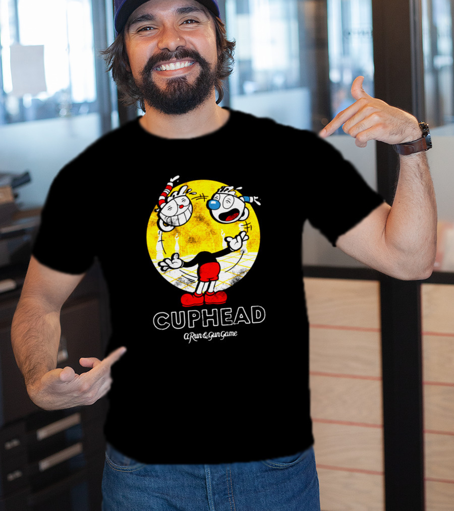 Cuphead A Run And Gun Game Juggling Heads Retro Style T-Shirt