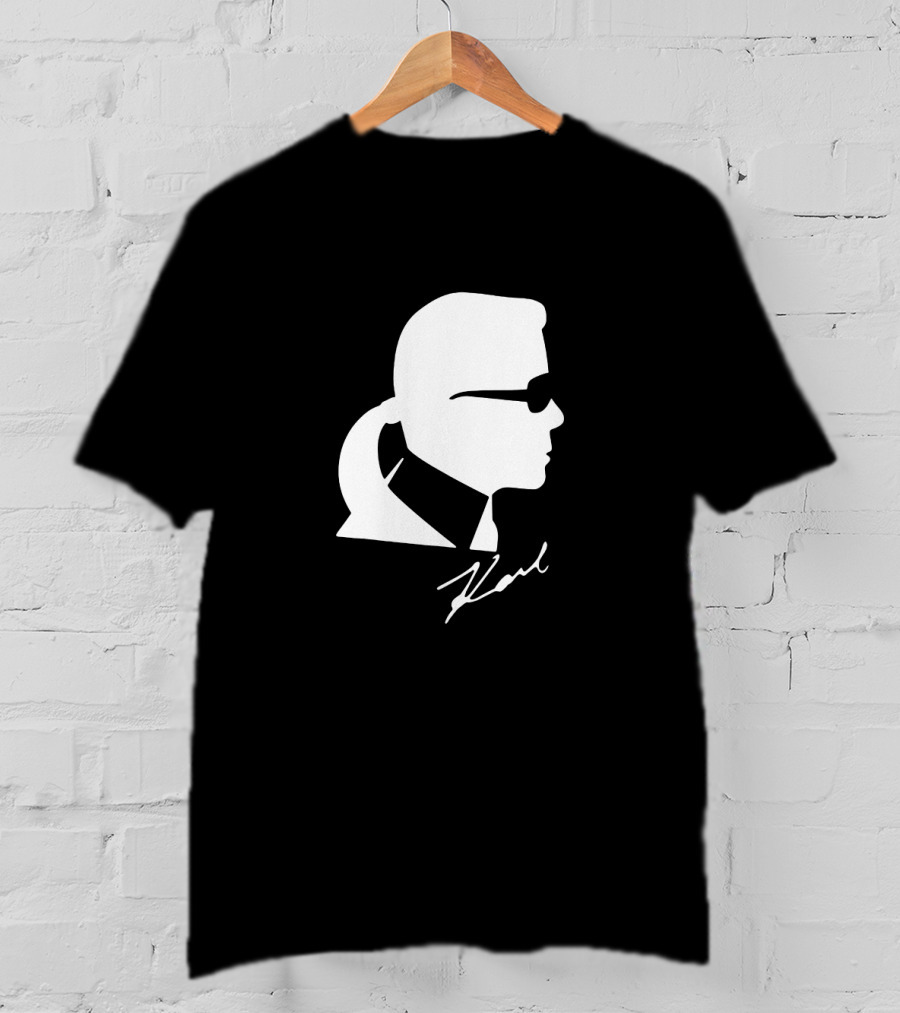 Karl Lagerfeld Silhouette Profile Signature T-Shirt