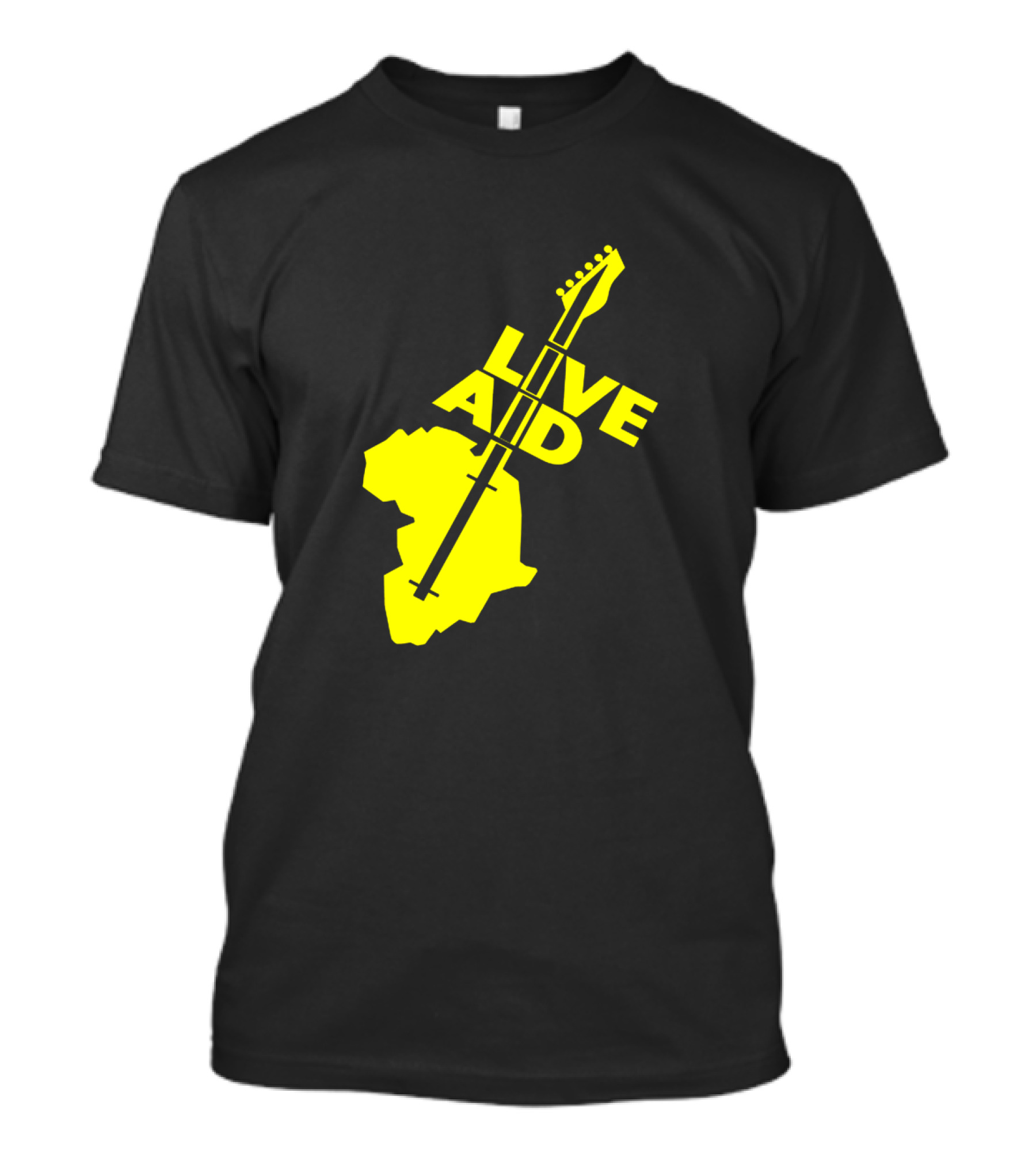 Live Aid 1985 Africa Guitar Logo Music Festival T-Shirt