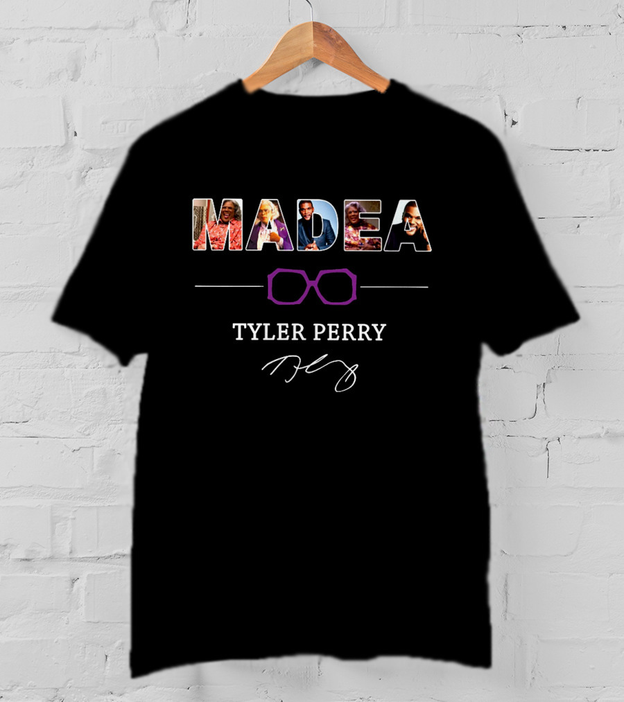 Madea Tyler Perry Purple Glasses And Signature Collection T-Shirt