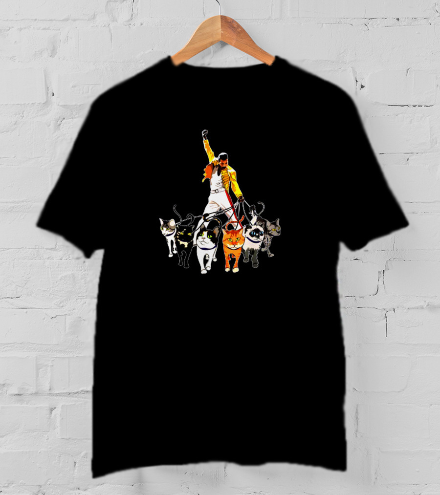 Mercury And Cats Parade Rock Icon Feline Ensemble T-Shirt