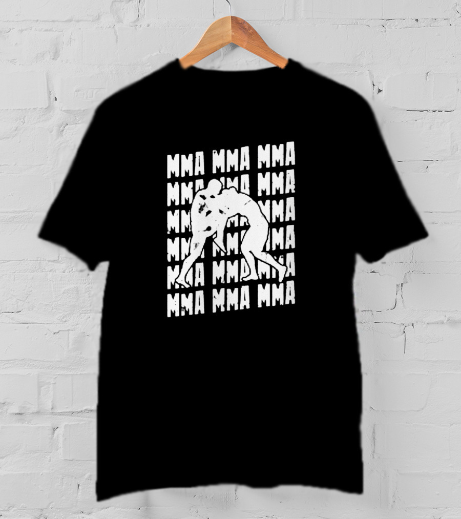 MMA Grappling Martial Arts Repeated Text T-Shirt