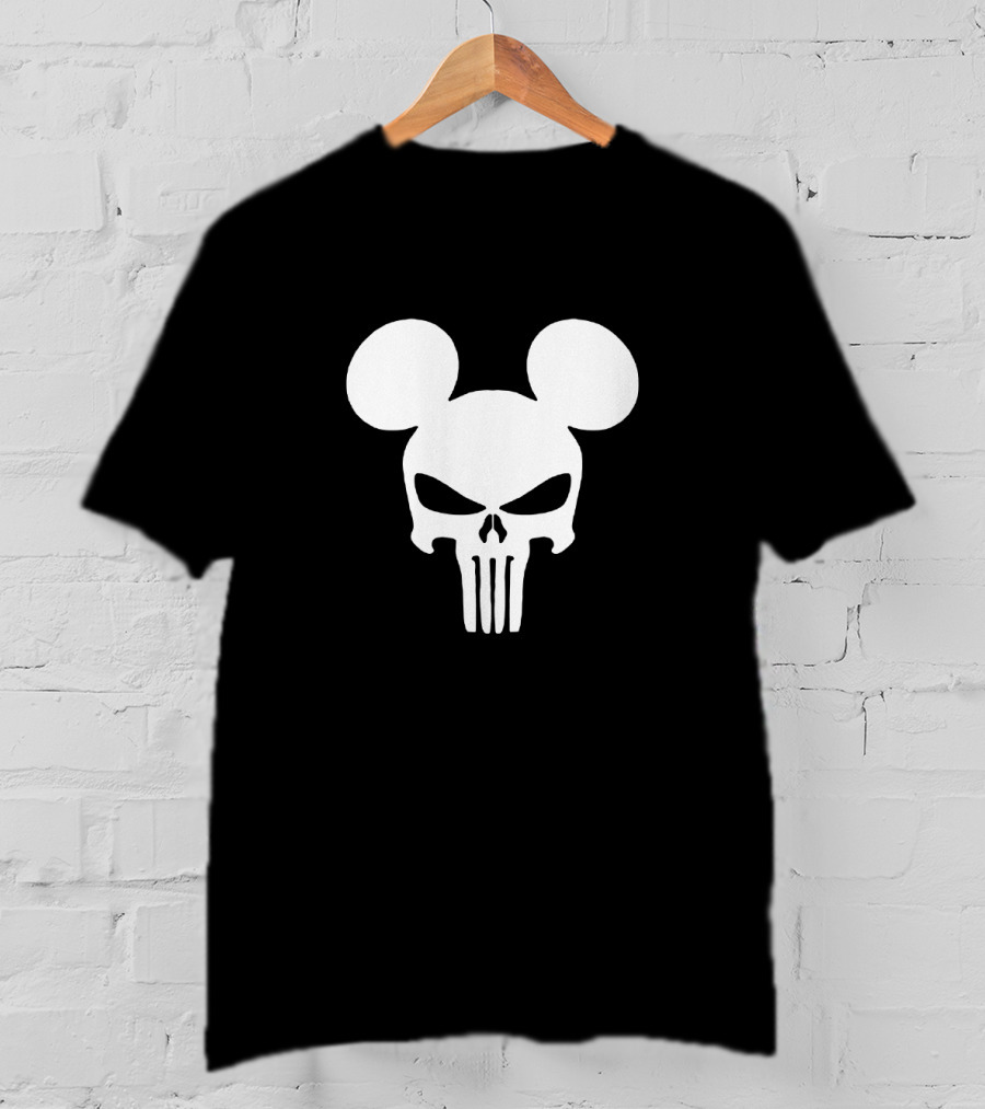 Mickey Mouse Punisher Skull Crossover Icon T-Shirt