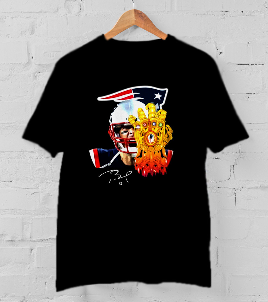 Tom Brady Patriots Infinity Gauntlet Crossover T-Shirt