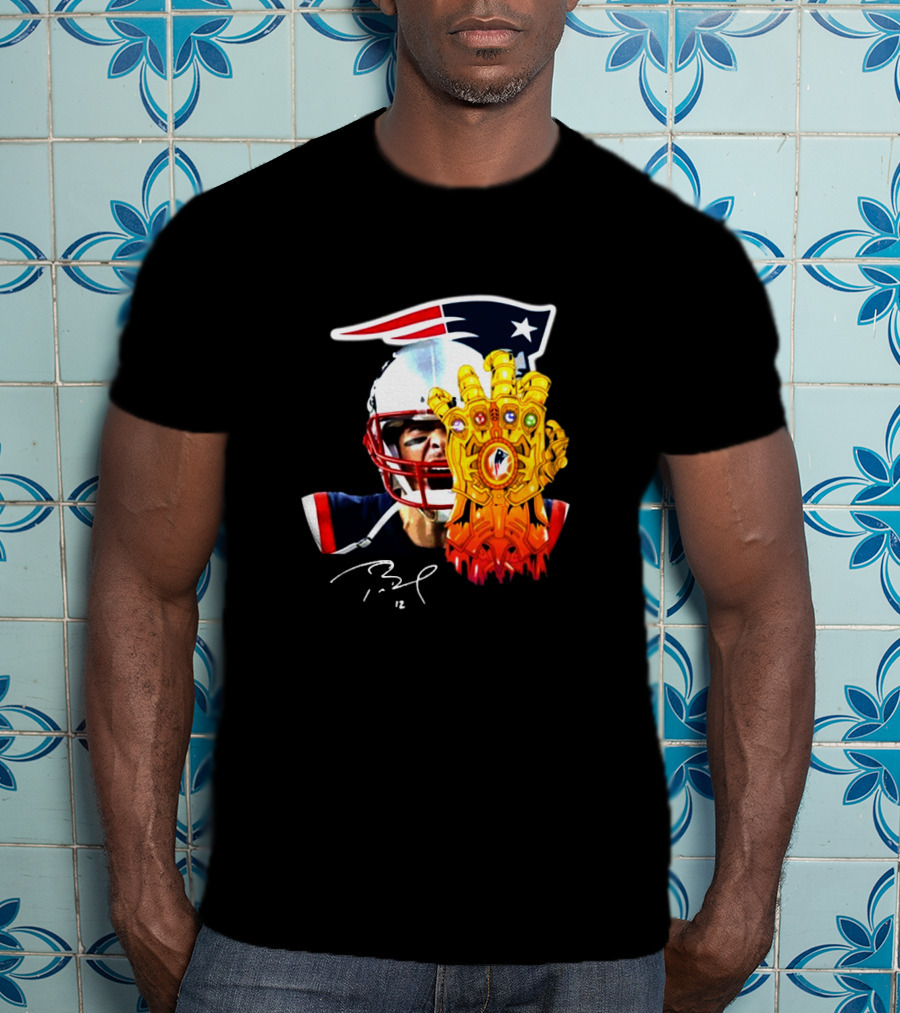 Tom Brady Patriots Infinity Gauntlet Crossover T-Shirt