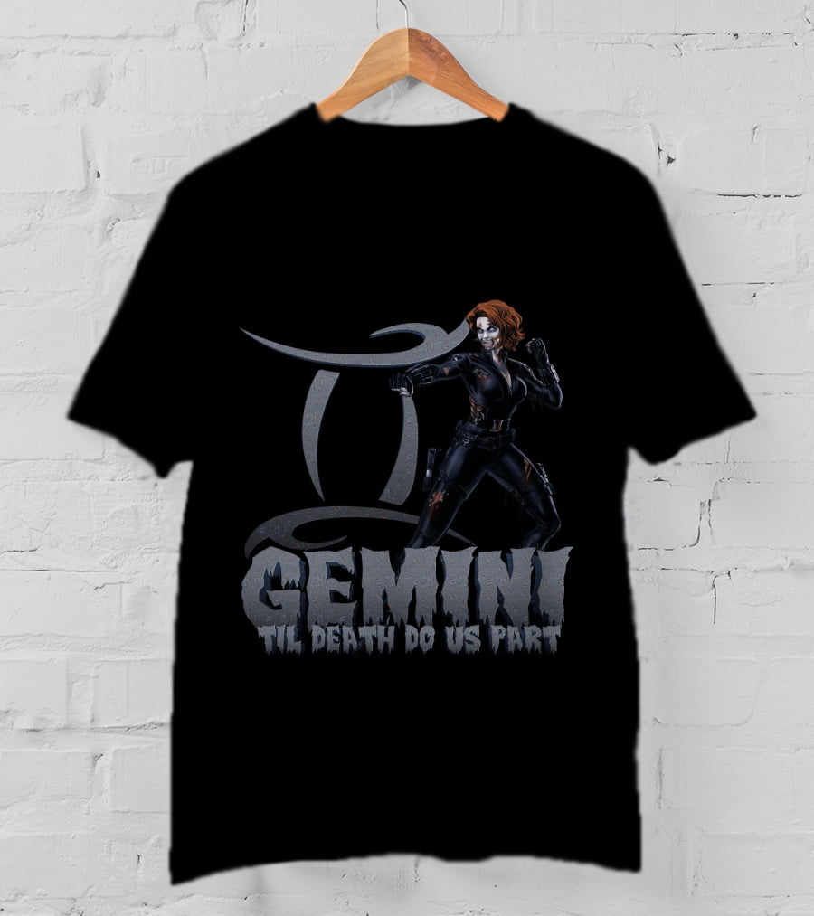 Gemini Til Death Do Us Part Marvel Black Widow T-Shirt