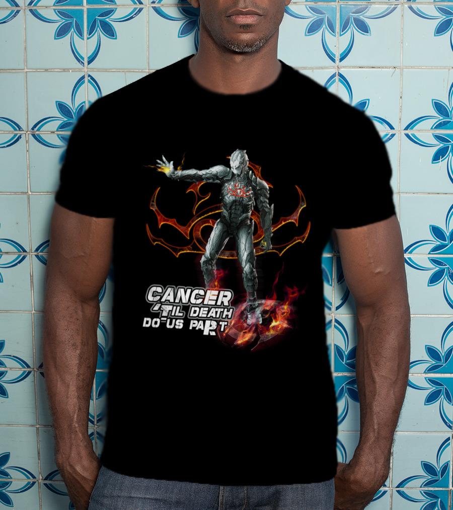 Cancer Til Death Do Us Part Marvel Ironman Fans Ultron T-Shirt
