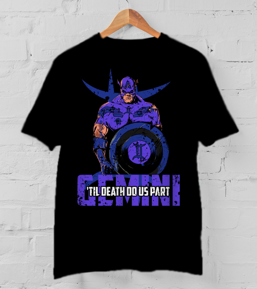 Gemini 'Til Death Do Us Part Marvel-Inspired Captain American Zombie T-Shirt