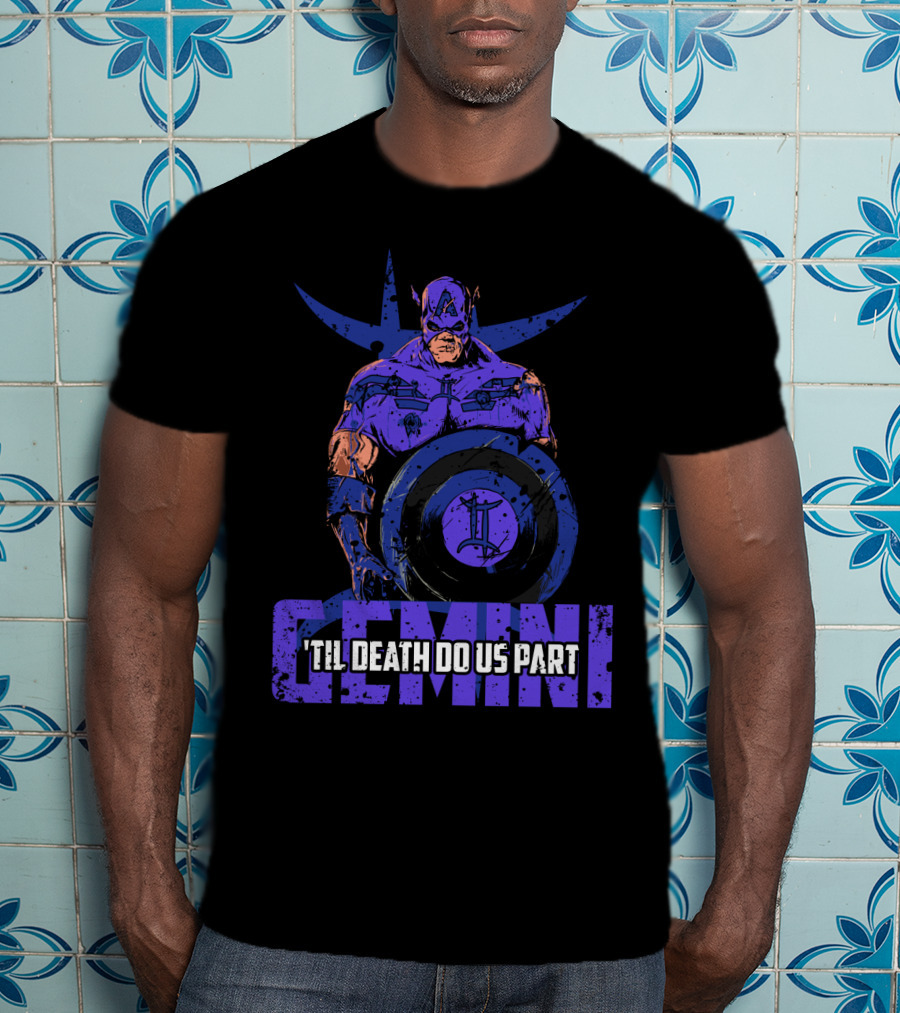 Gemini 'Til Death Do Us Part Marvel-Inspired Captain American Zombie T-Shirt
