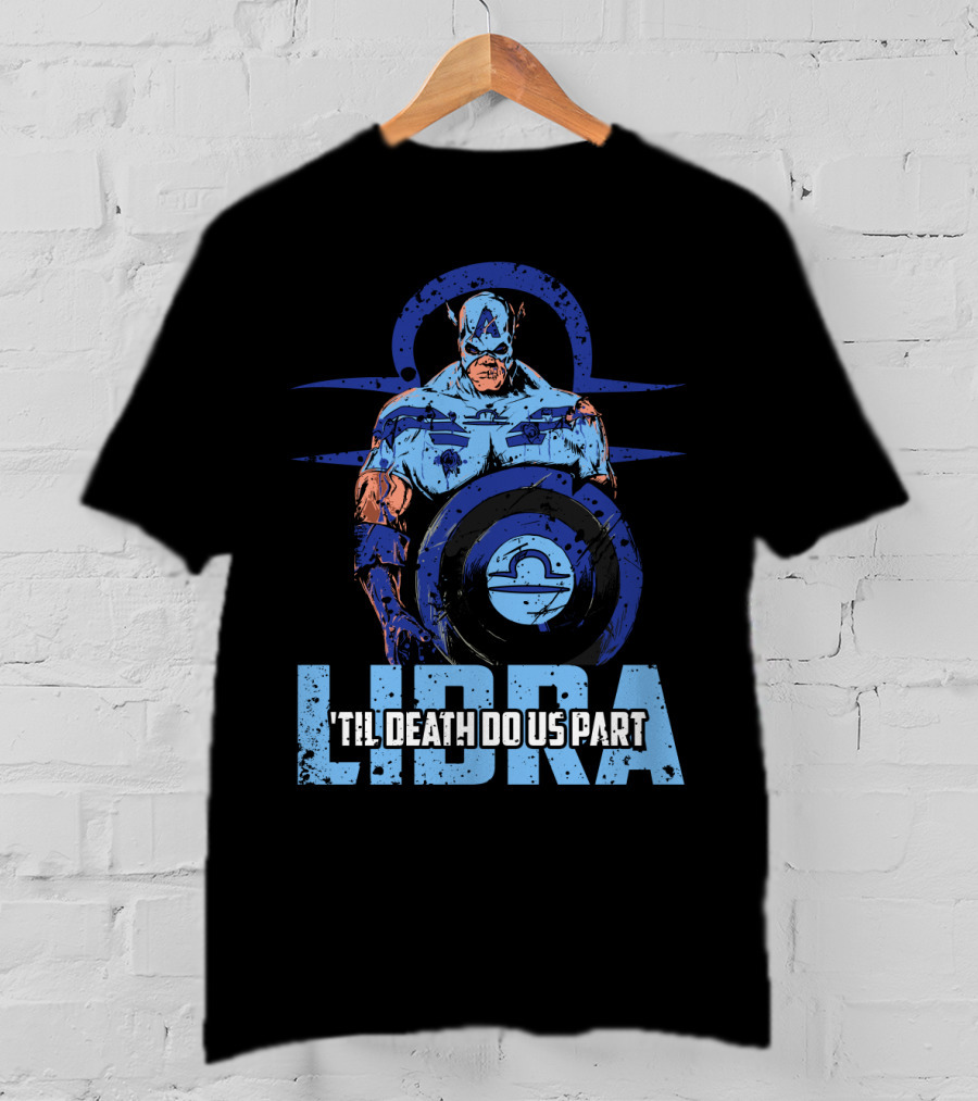 Captain American Zombie Libra Marvel 'Til Death Do Us Part T-Shirt