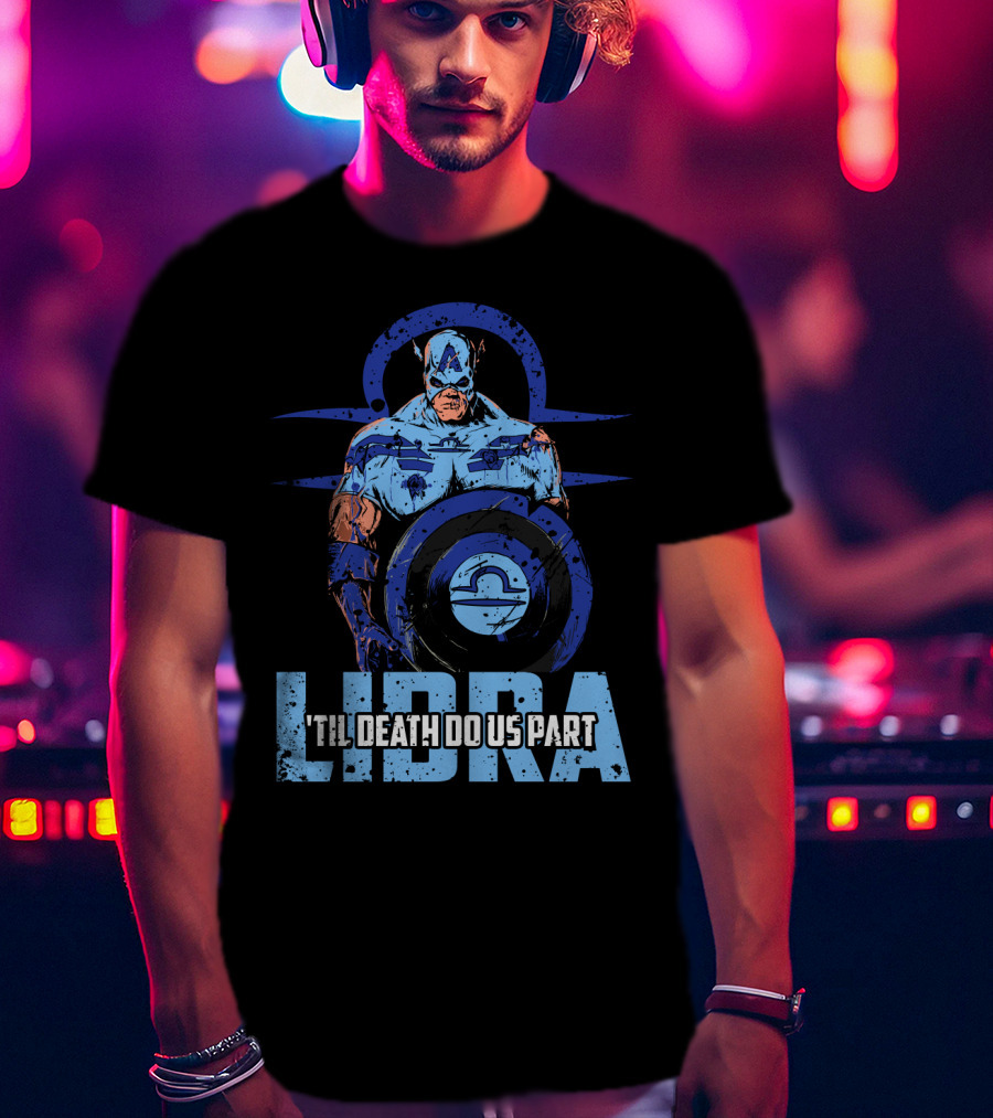 Captain American Zombie Libra Marvel 'Til Death Do Us Part T-Shirt