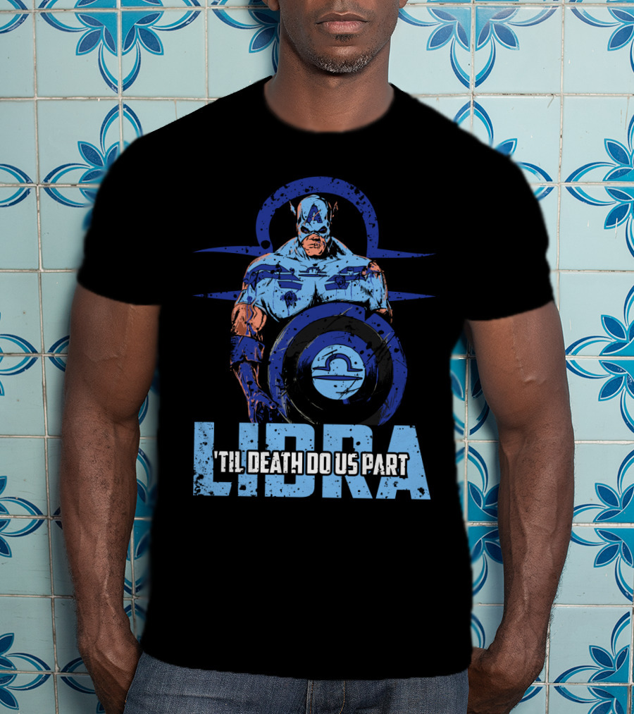 Captain American Zombie Libra Marvel 'Til Death Do Us Part T-Shirt
