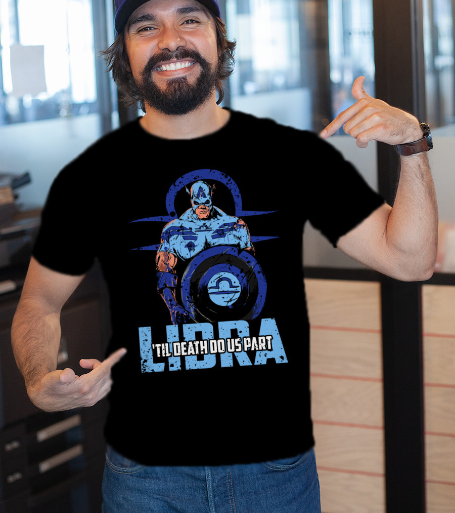 Captain American Zombie Libra Marvel 'Til Death Do Us Part T-Shirt