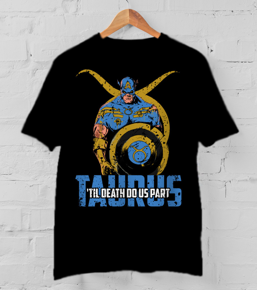 Taurus Captain American Zombie 'Til Death Do Us Part Marvel T-Shirt