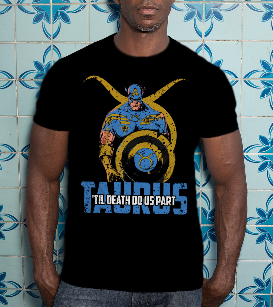 Taurus Captain American Zombie 'Til Death Do Us Part Marvel T-Shirt