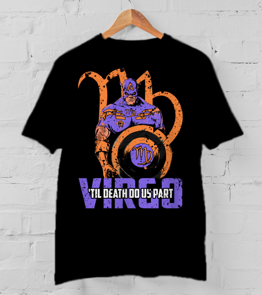 Virgo Captain America 'Til Death Do Us Part Marvel Zombie T-Shirt