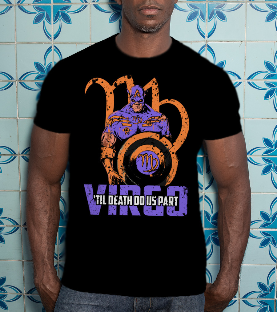 Virgo Captain America 'Til Death Do Us Part Marvel Zombie T-Shirt