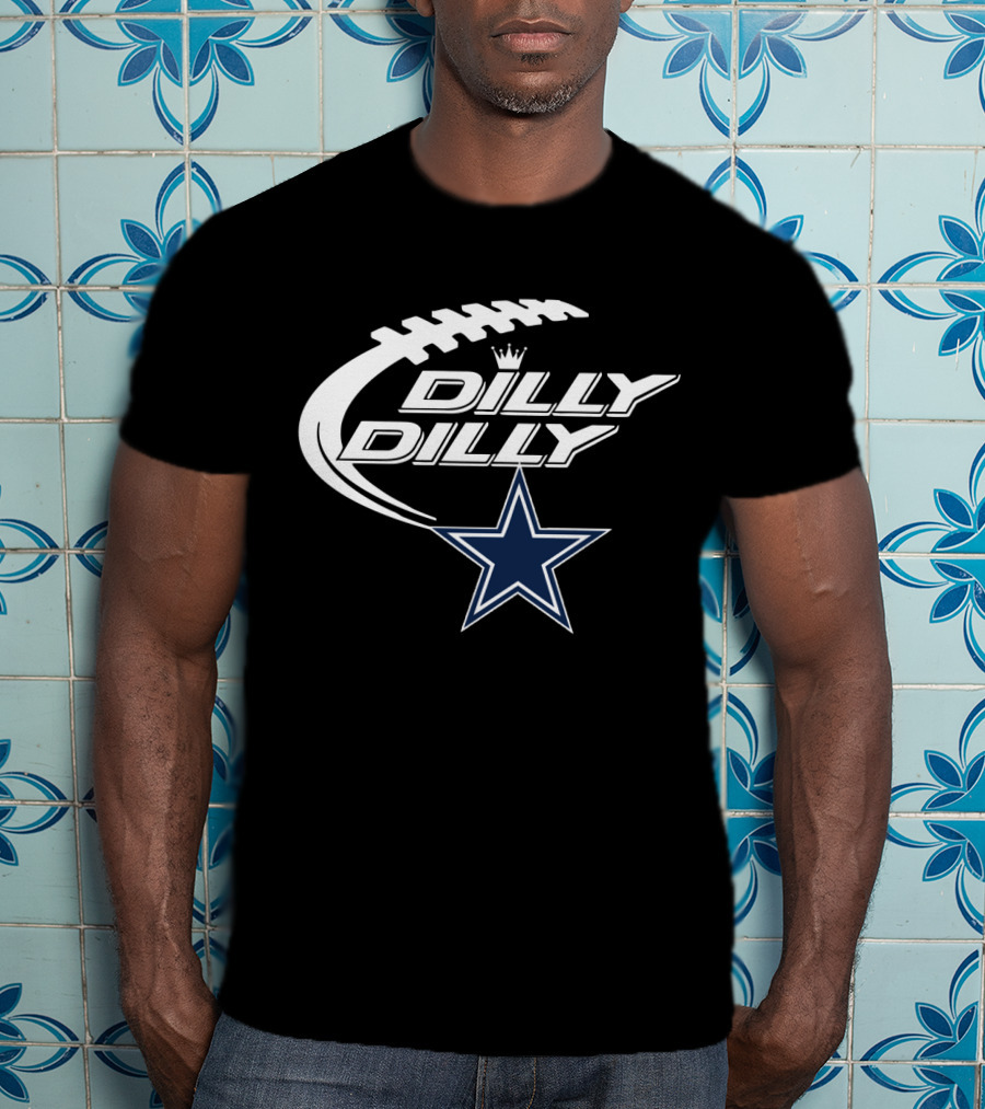 Dallas Cowboys Dilly Dilly Bud Light Star Football Crown T-Shirt