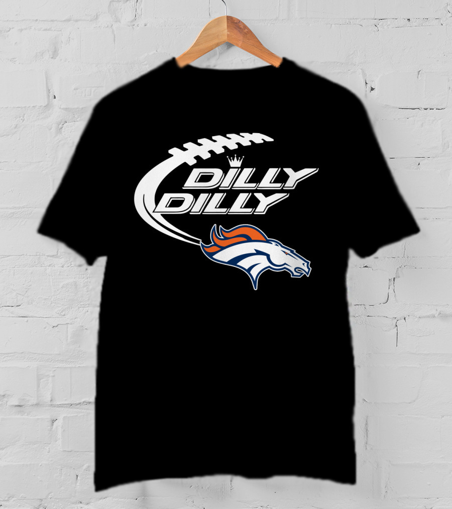 Denver Broncos Dilly Dilly Bud Light Football T-Shirt