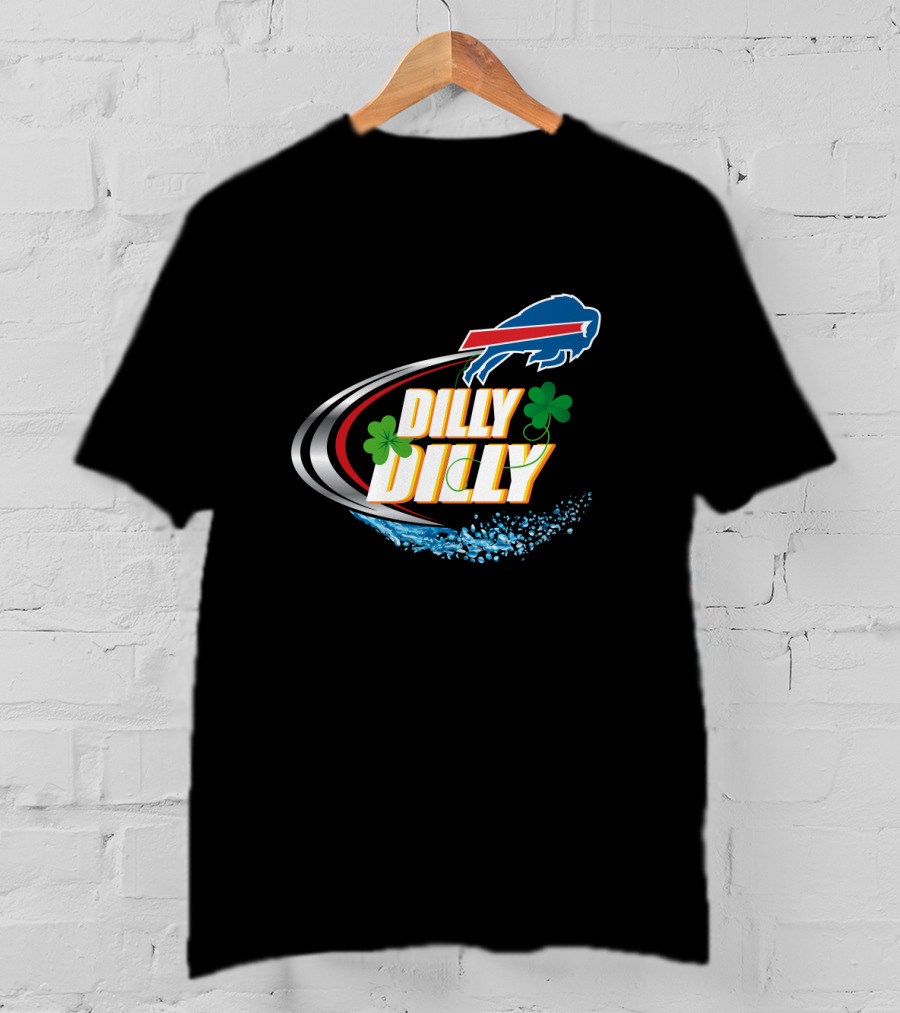 Dilly Dilly Buffalo Bills Shamrocks Football Splash T-Shirt