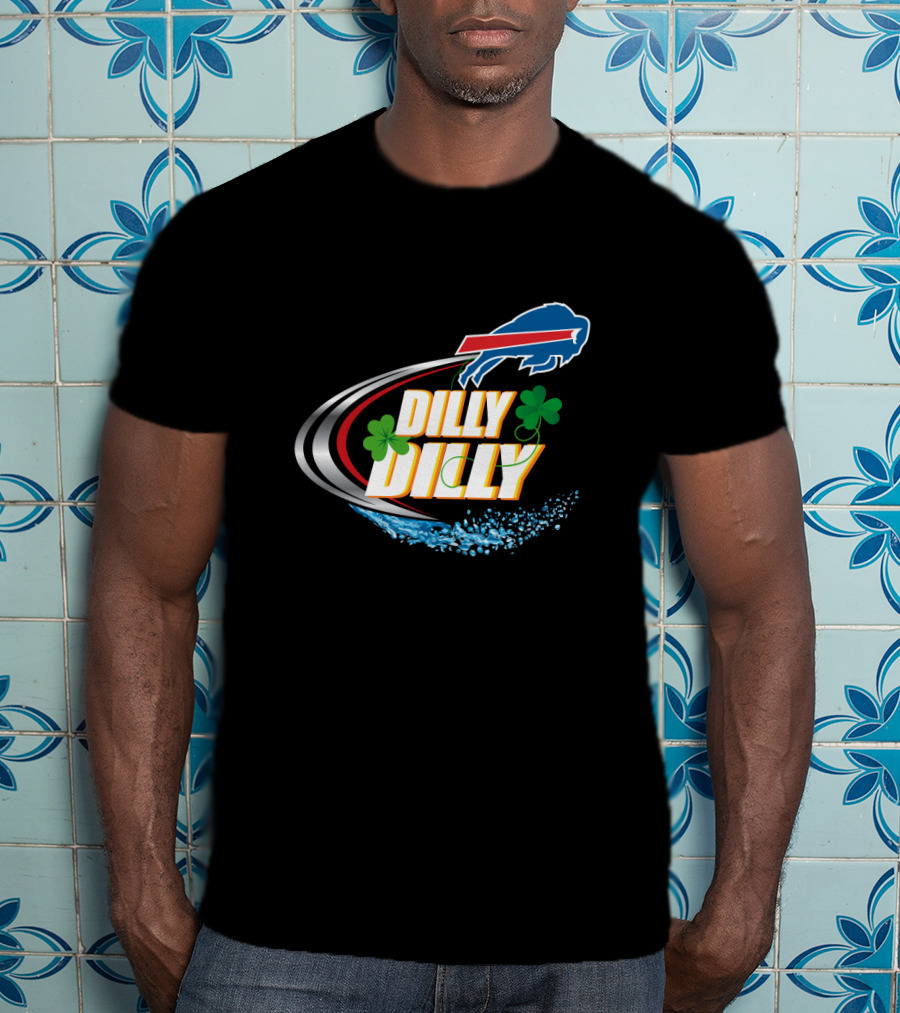 Dilly Dilly Buffalo Bills Shamrocks Football Splash T-Shirt