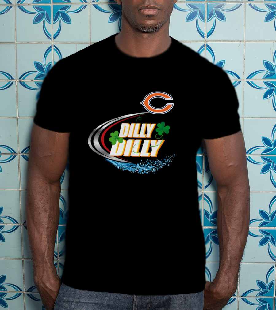 Dilly Dilly Chicago Bears Irish Shamrock Splash T-Shirt
