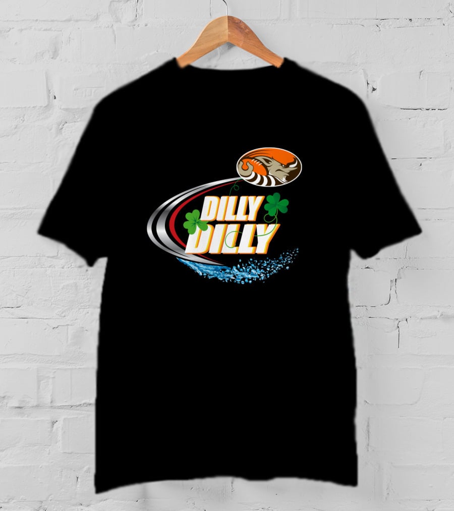 Dilly Dilly Cleveland Browns Football Theme With Shamrock And Splash T-Shirt