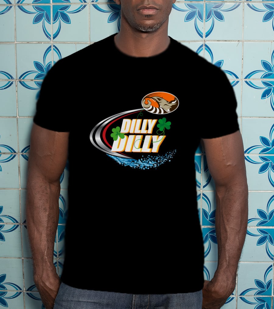 Dilly Dilly Cleveland Browns Football Theme With Shamrock And Splash T-Shirt