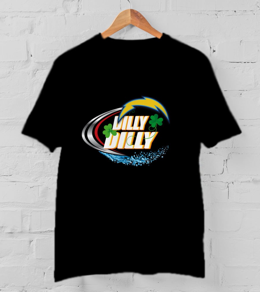 Dilly Dilly Dilly Dilly Los Angeles Chargers Shamrock Splash T-Shirt
