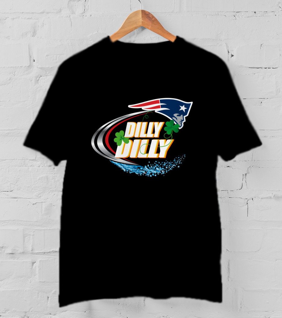 Dilly Dilly New England Patriots Shamrock Splash T-Shirt