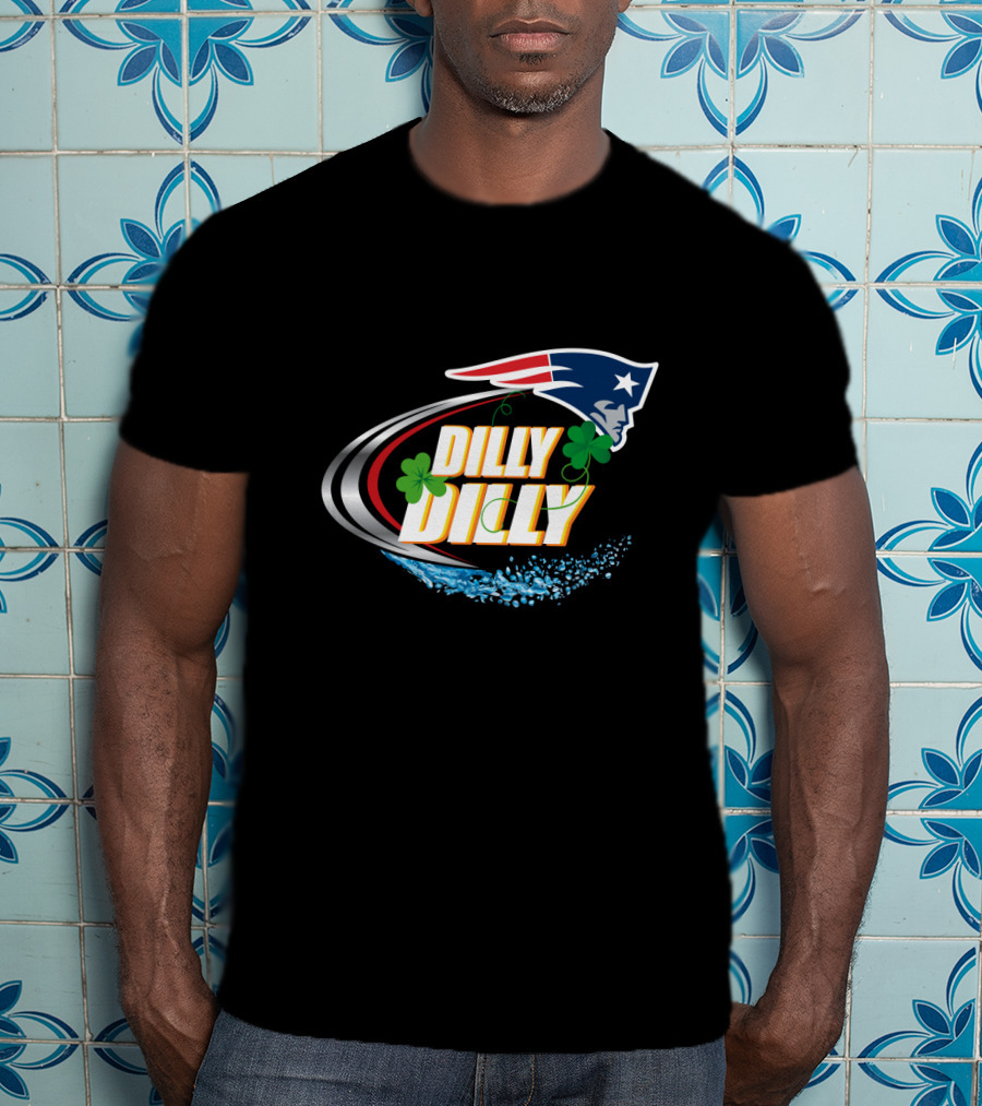 Dilly Dilly New England Patriots Shamrock Splash T-Shirt