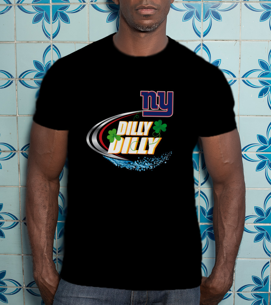 Ny Dilly Dilly New York Giants Shamrock Splash T-Shirt