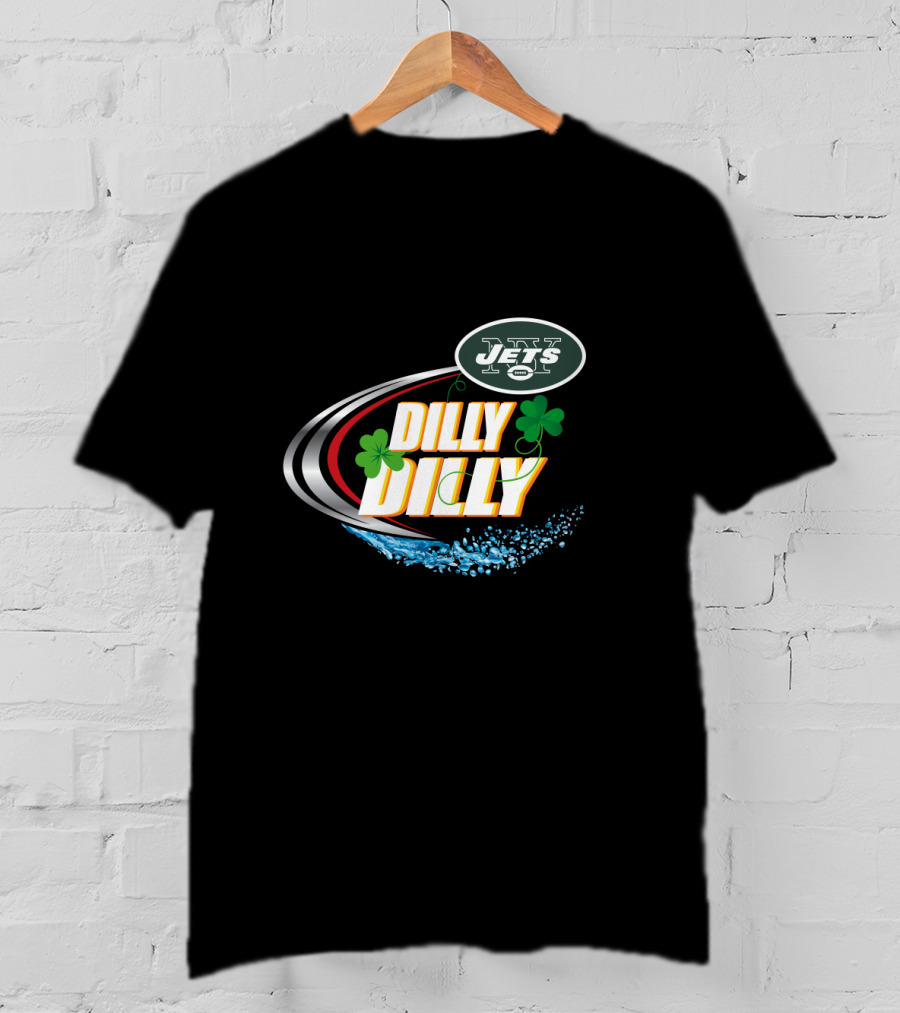 Dilly Dilly New York Jets Shamrock Splash T-Shirt