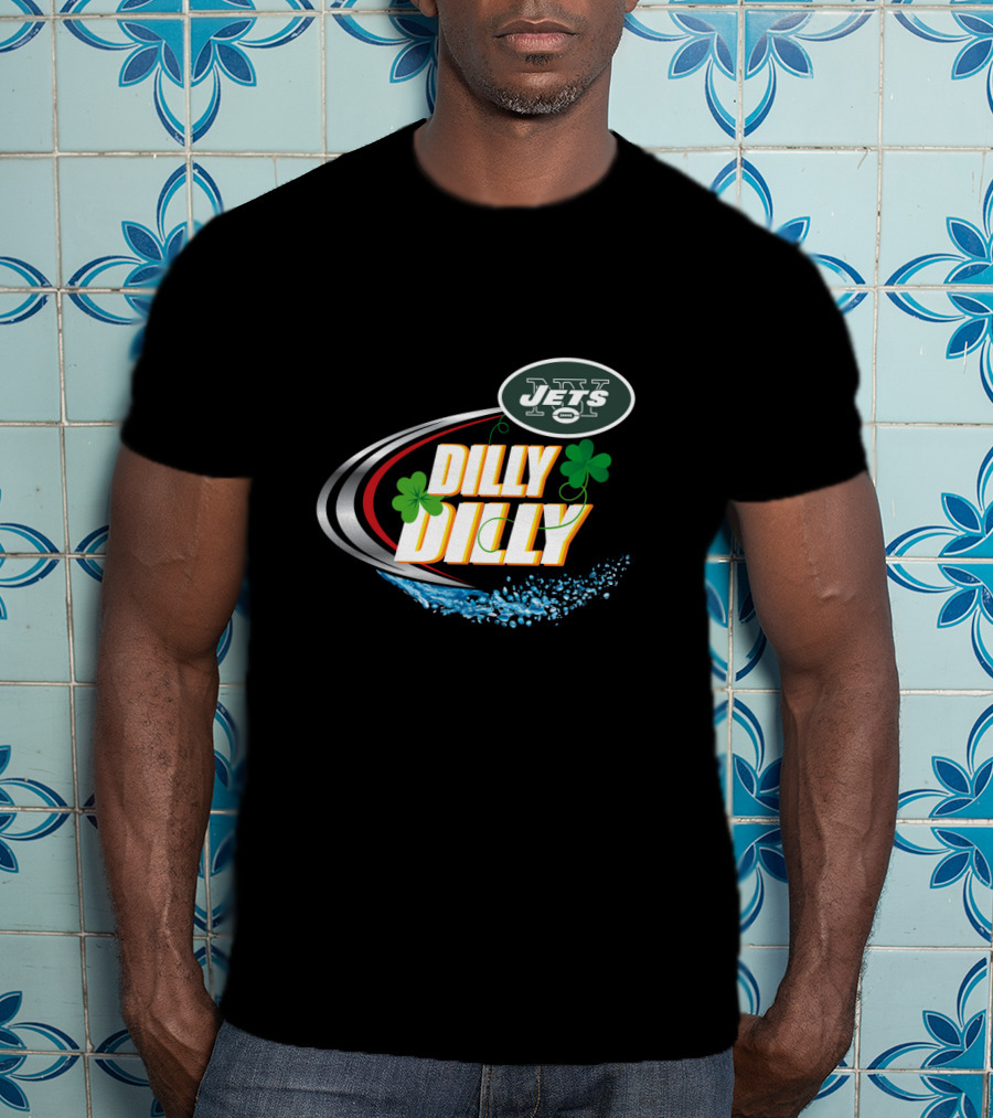 Dilly Dilly New York Jets Shamrock Splash T-Shirt