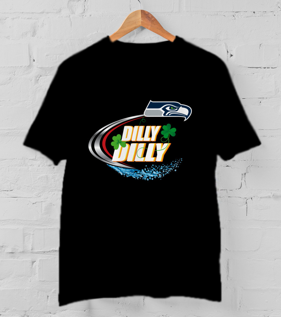 Dilly Dilly Seattle Seahawks Clover Splash T-Shirt