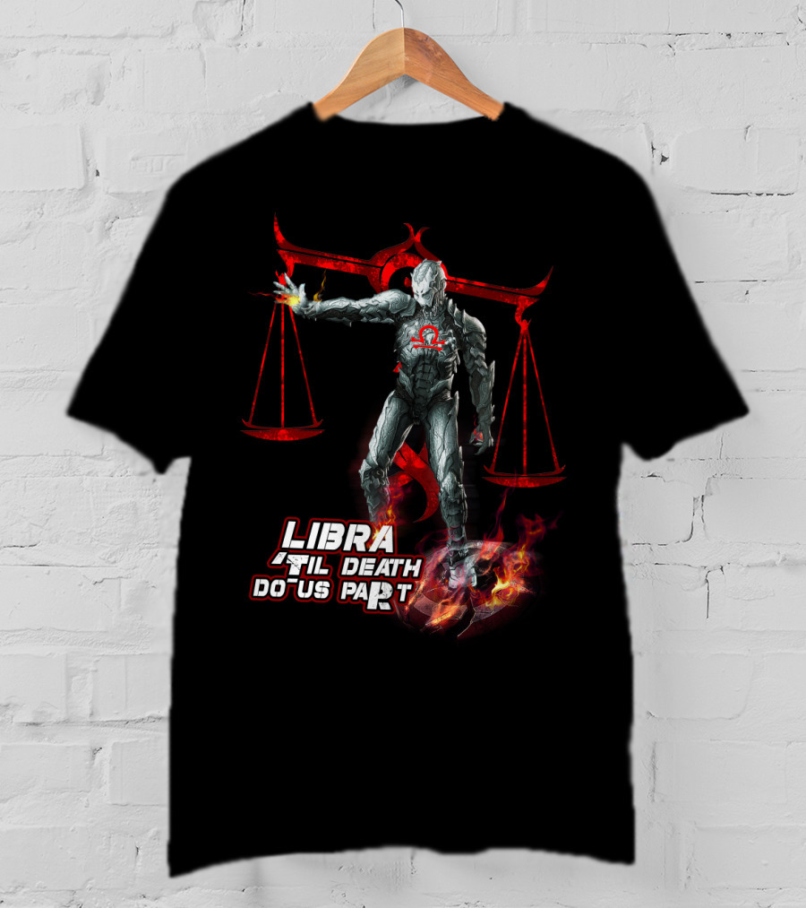Libra Til Death Do Us Part Ironman Marvel Fans T-Shirt