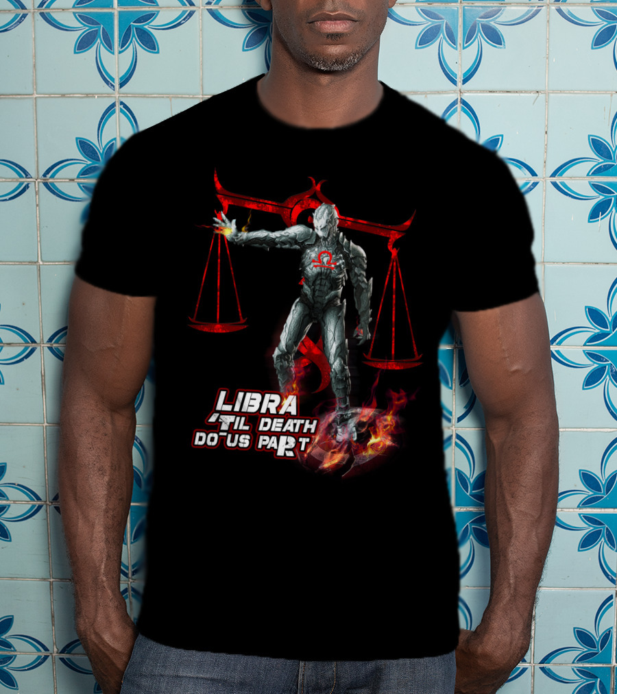 Libra Til Death Do Us Part Ironman Marvel Fans T-Shirt